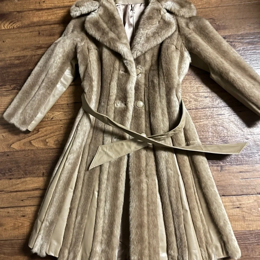 Jet Set California ~ Women’s Size 12 ~ Vintage (1970’s) ~ Dress Fur Coat ~ New - Picture 6 of 16